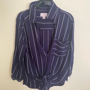 Vixbe 3/4 Sleeve Button Down Blouse